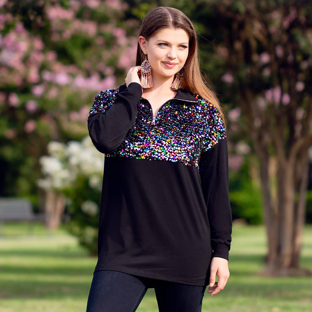 Sequin Pull Over