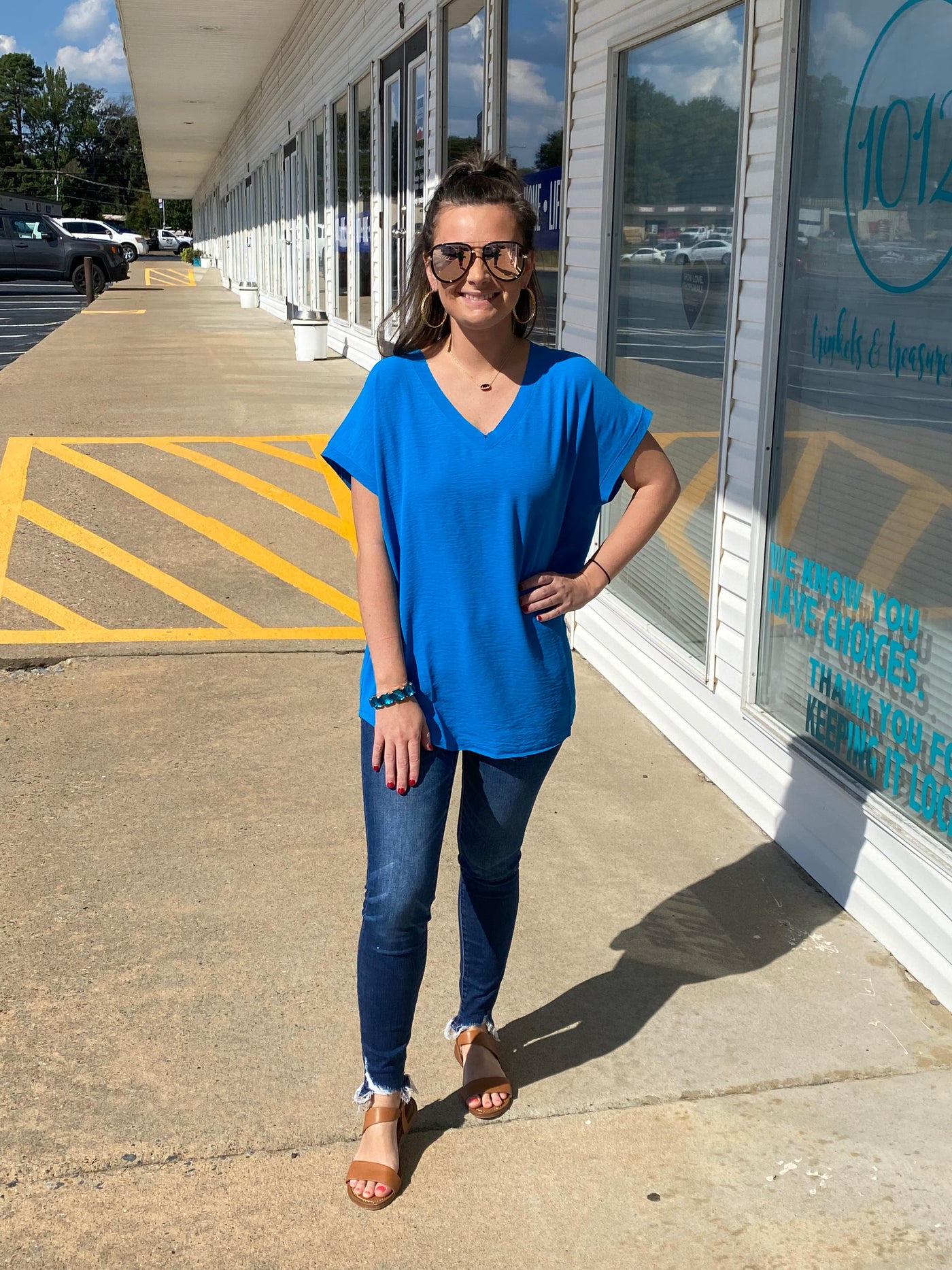 Turquoise Leisure Blouse