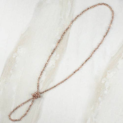 Rose Gold Crystal Beaded Necklace