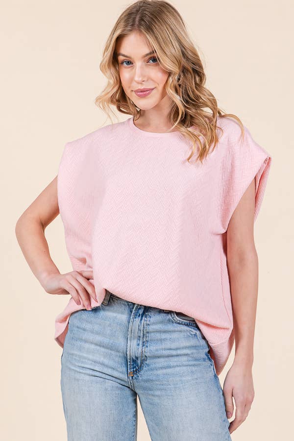 RIBBED MUSCLE SLEEVE TOP