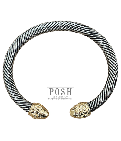 Cable bar bracelet Fuchsia