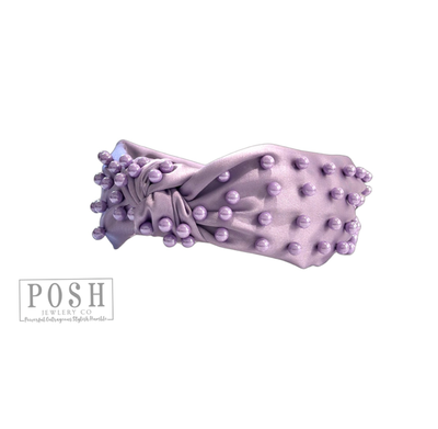 Iridescent bead headband Purple